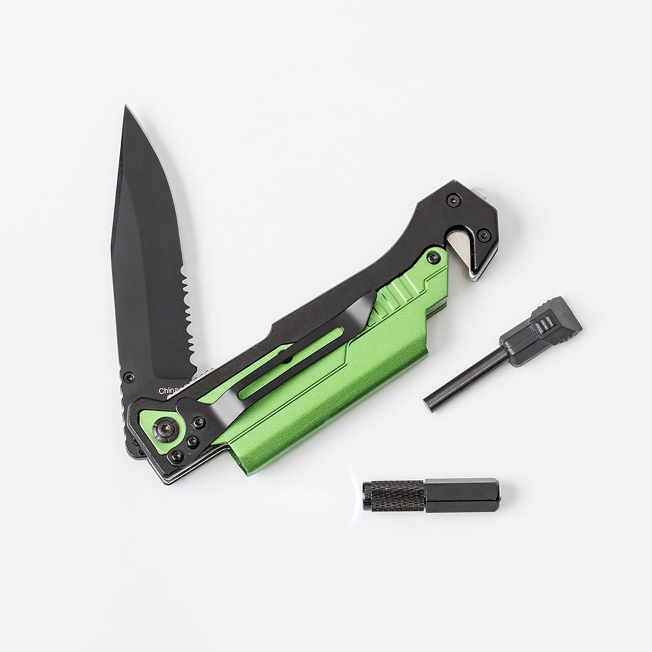 Lehman s Travel Survival Knife Serrated Flashlight Glass Breaker